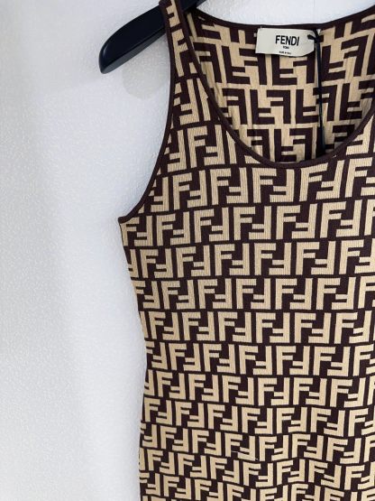 FEND25SS Jacquard Knit Vest Skirt