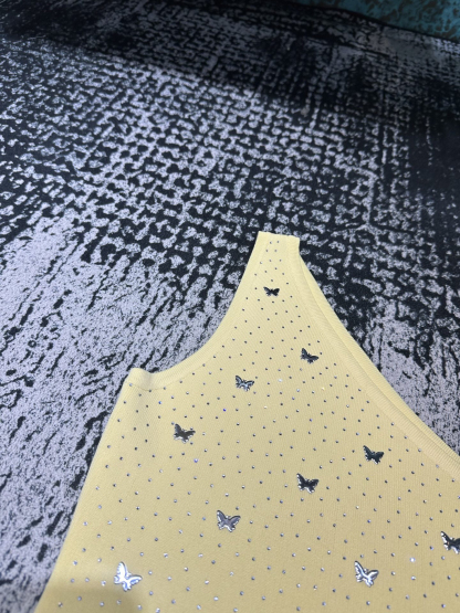 DOR25 summer new full hot diamond heavy section slant shoulder undershirt