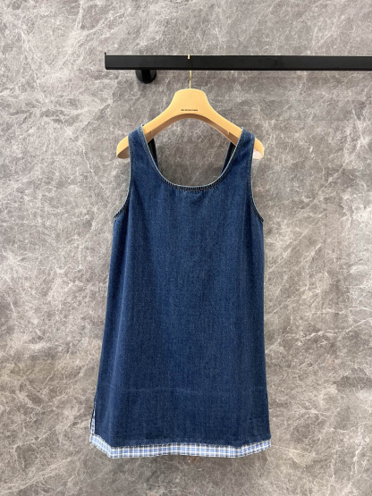 Miu denim back dress