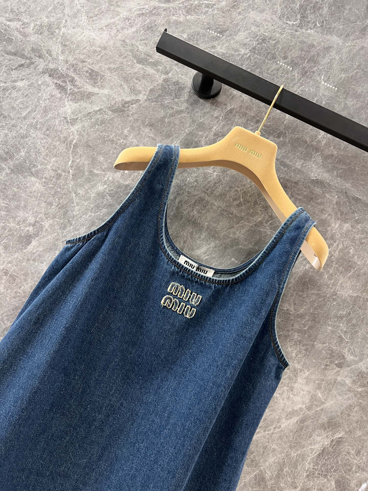 Miu denim back dress