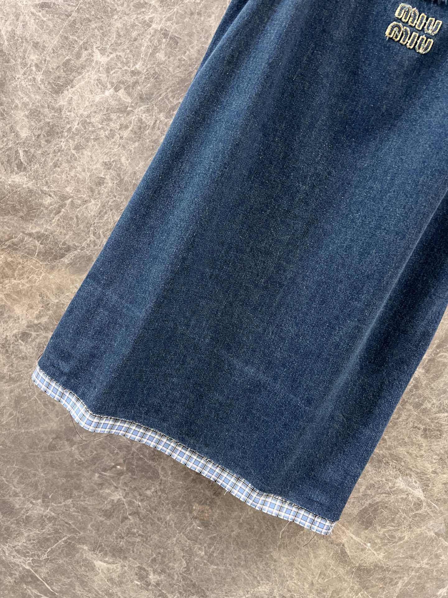 Miu denim back dress