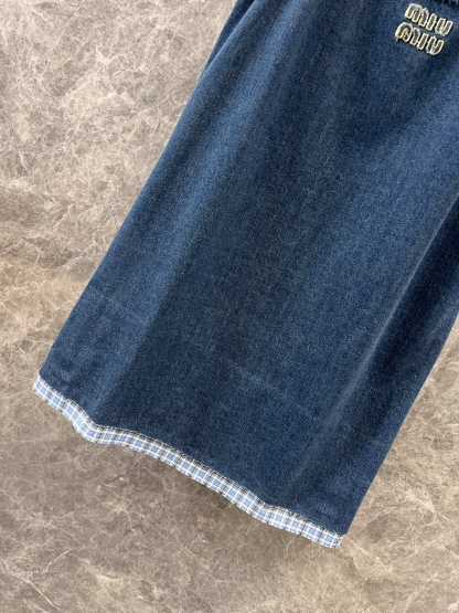 Miu denim back dress