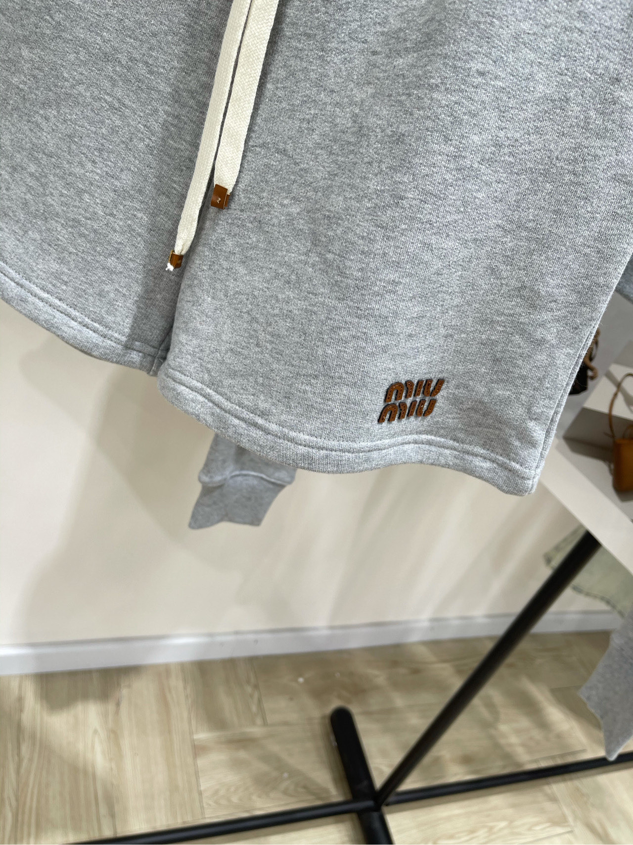 Miu Light Gray Leather Curry Monogram Set