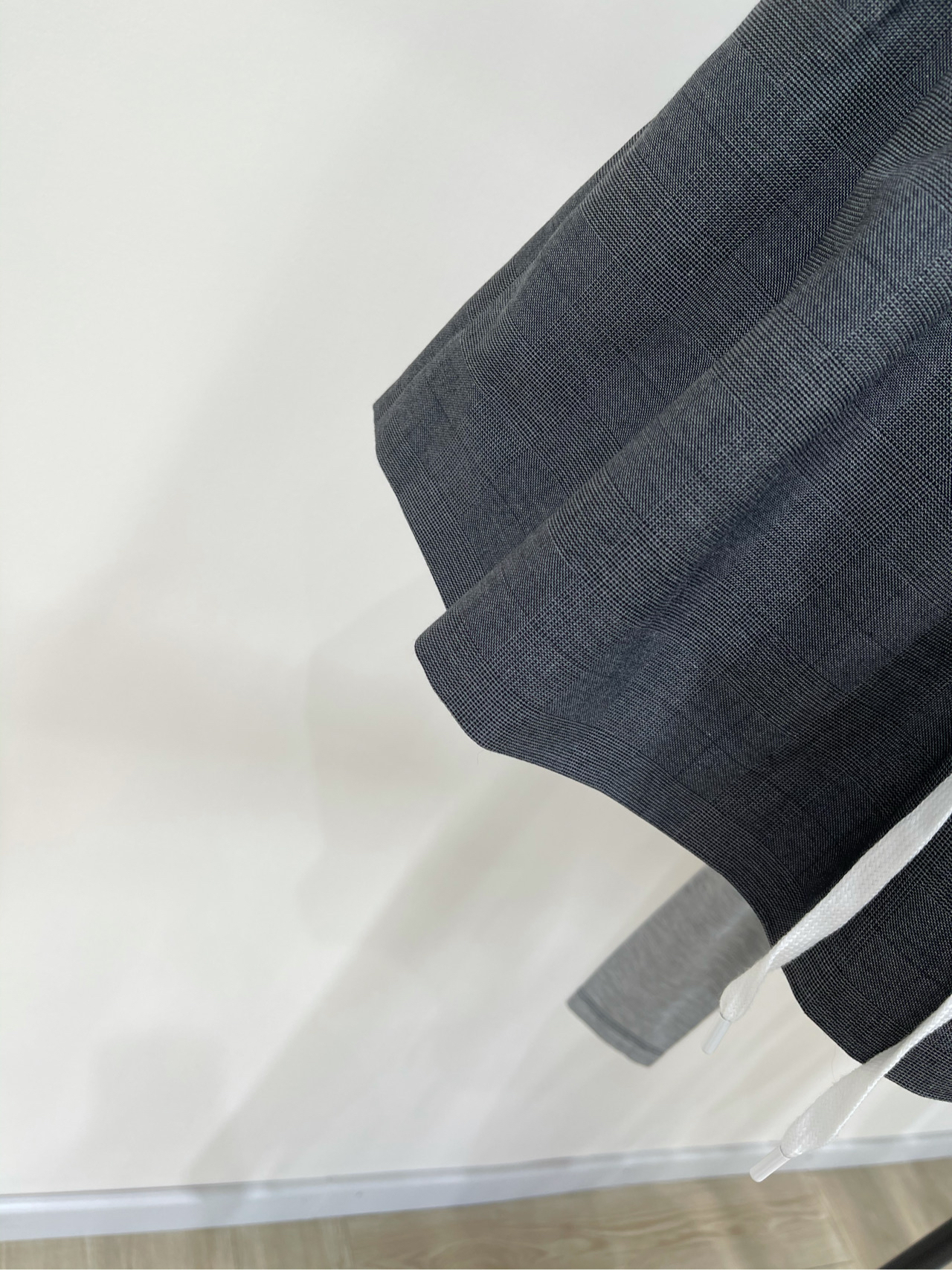 Miu Gray Checkered Shorts