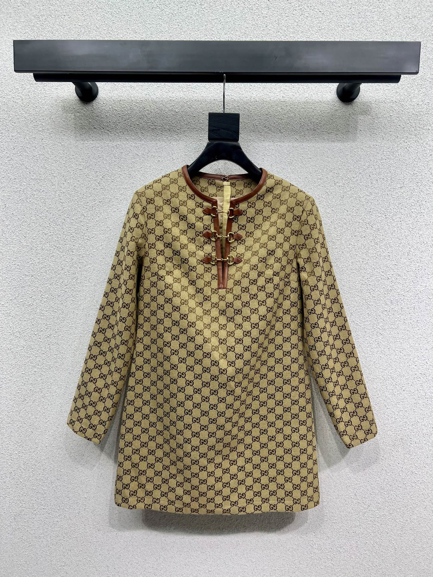 GG Khaki Jacquard Dress