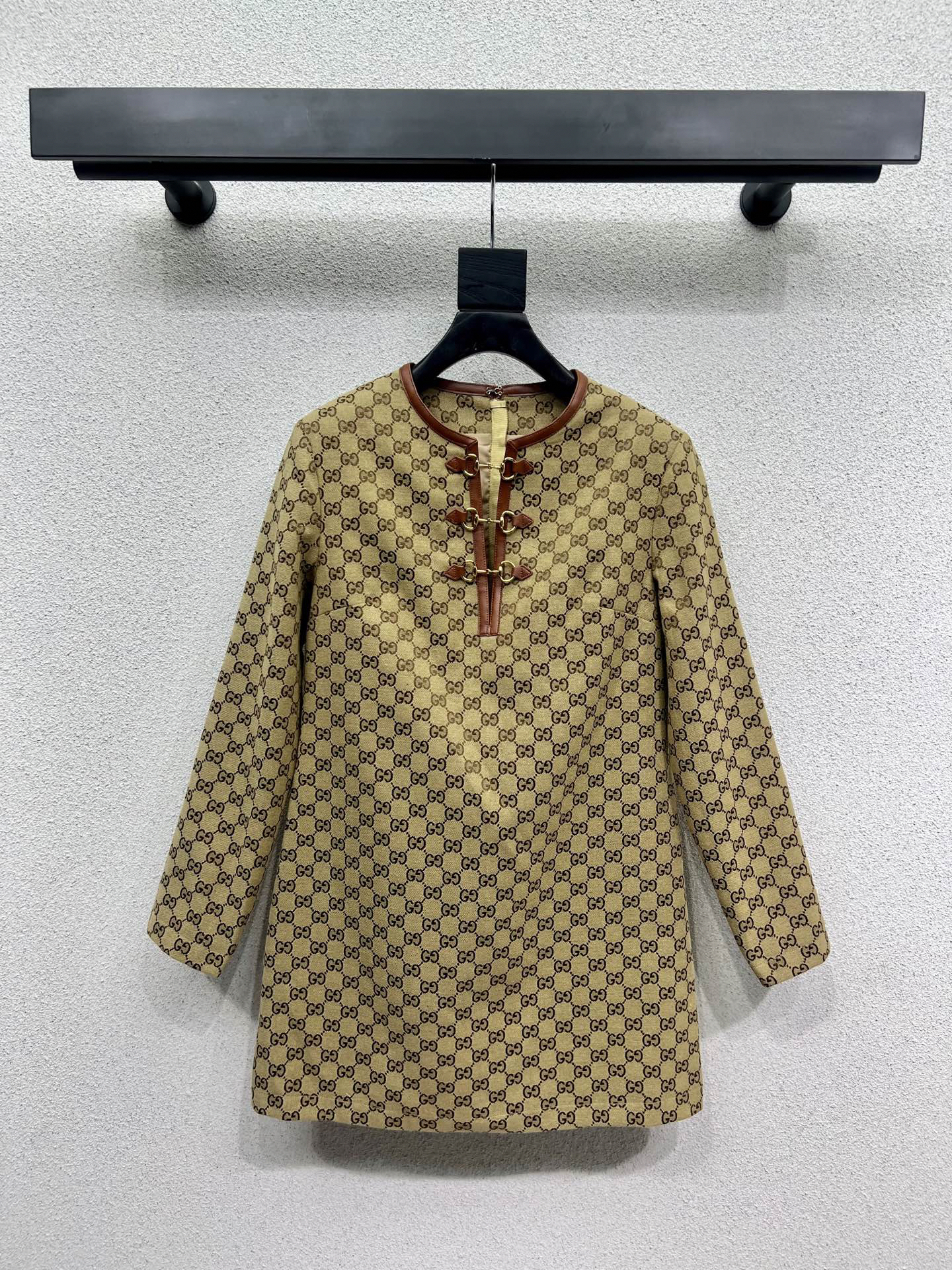 GG Khaki Jacquard Dress