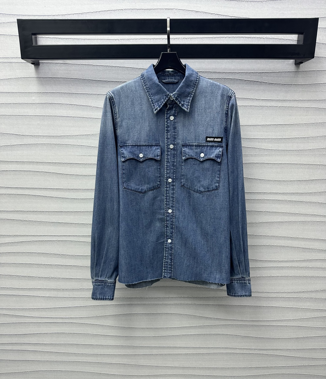 Miu thin denim shirt