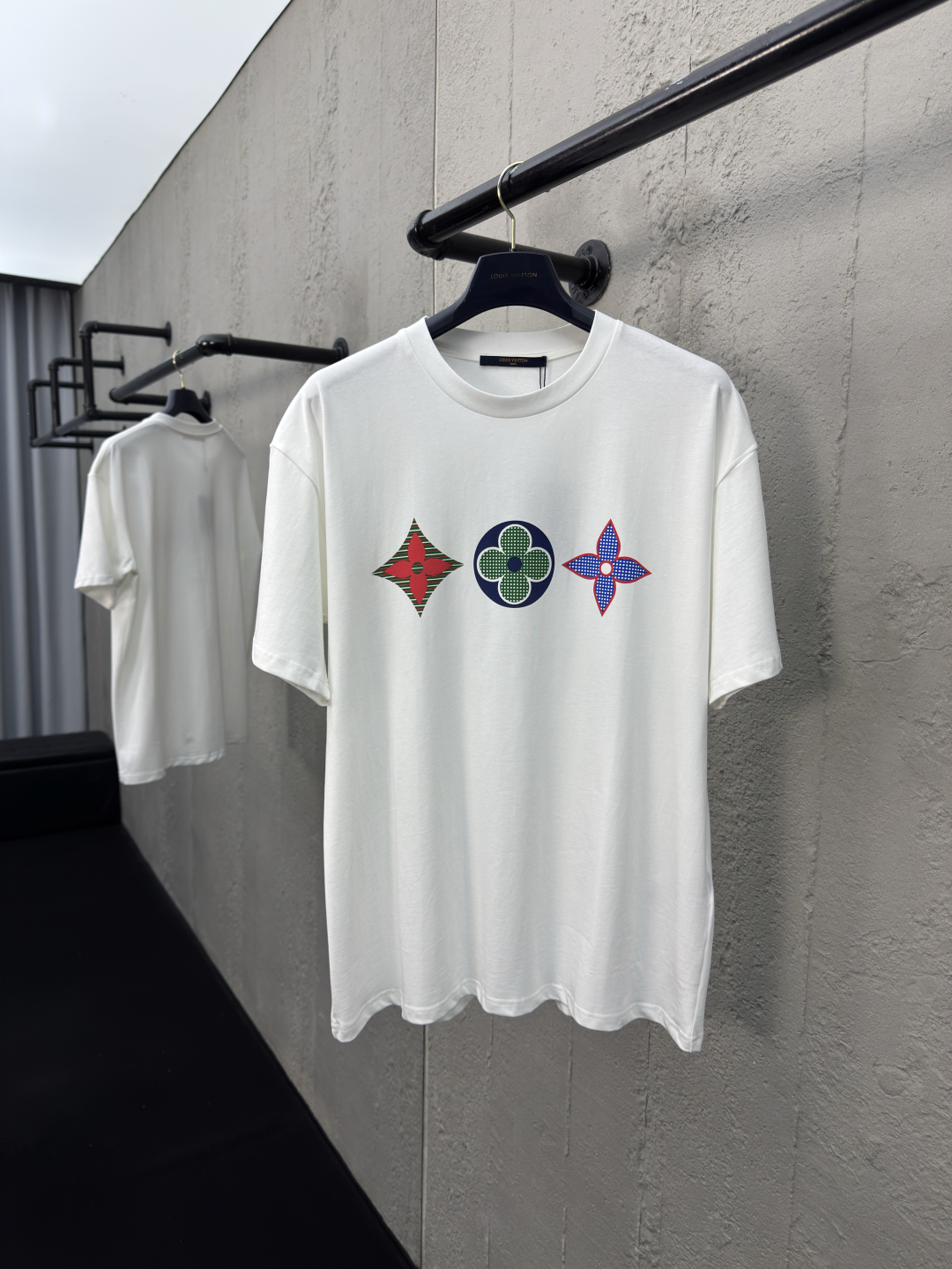 Miu Triple Flower Pattern Short Sleeve