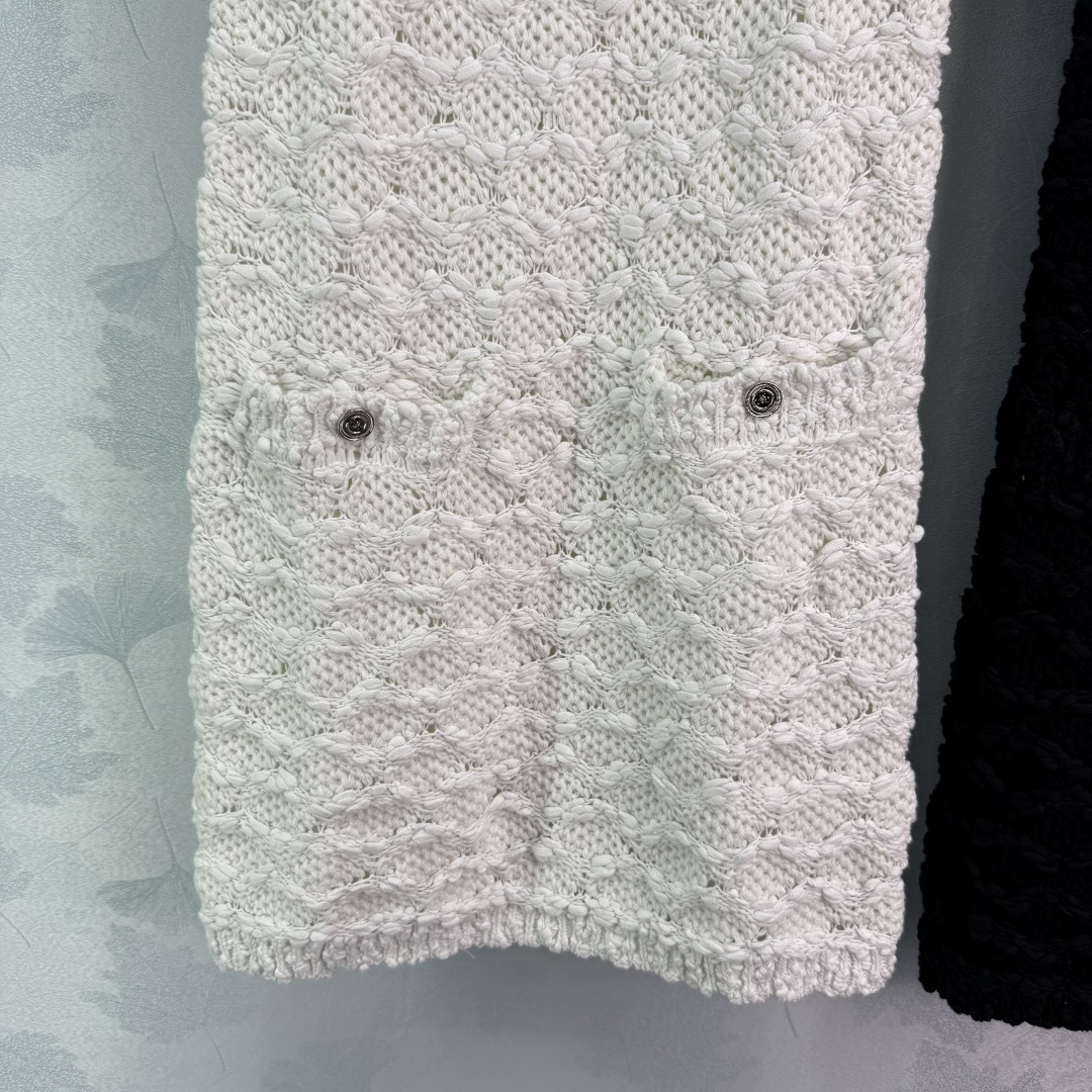 Chanl Three-dimensional hand-crocheted knit tank dress