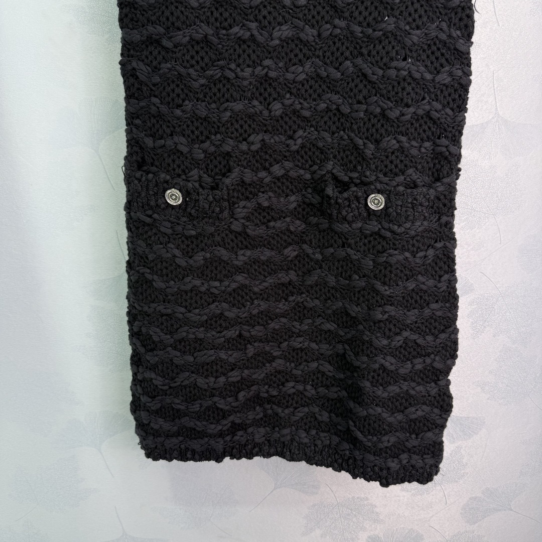 Chanl Three-dimensional hand-crocheted knit tank dress