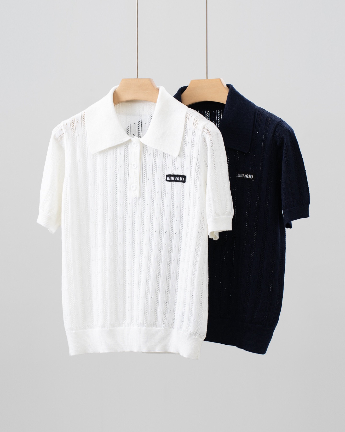 Miu knit polo short sleeve