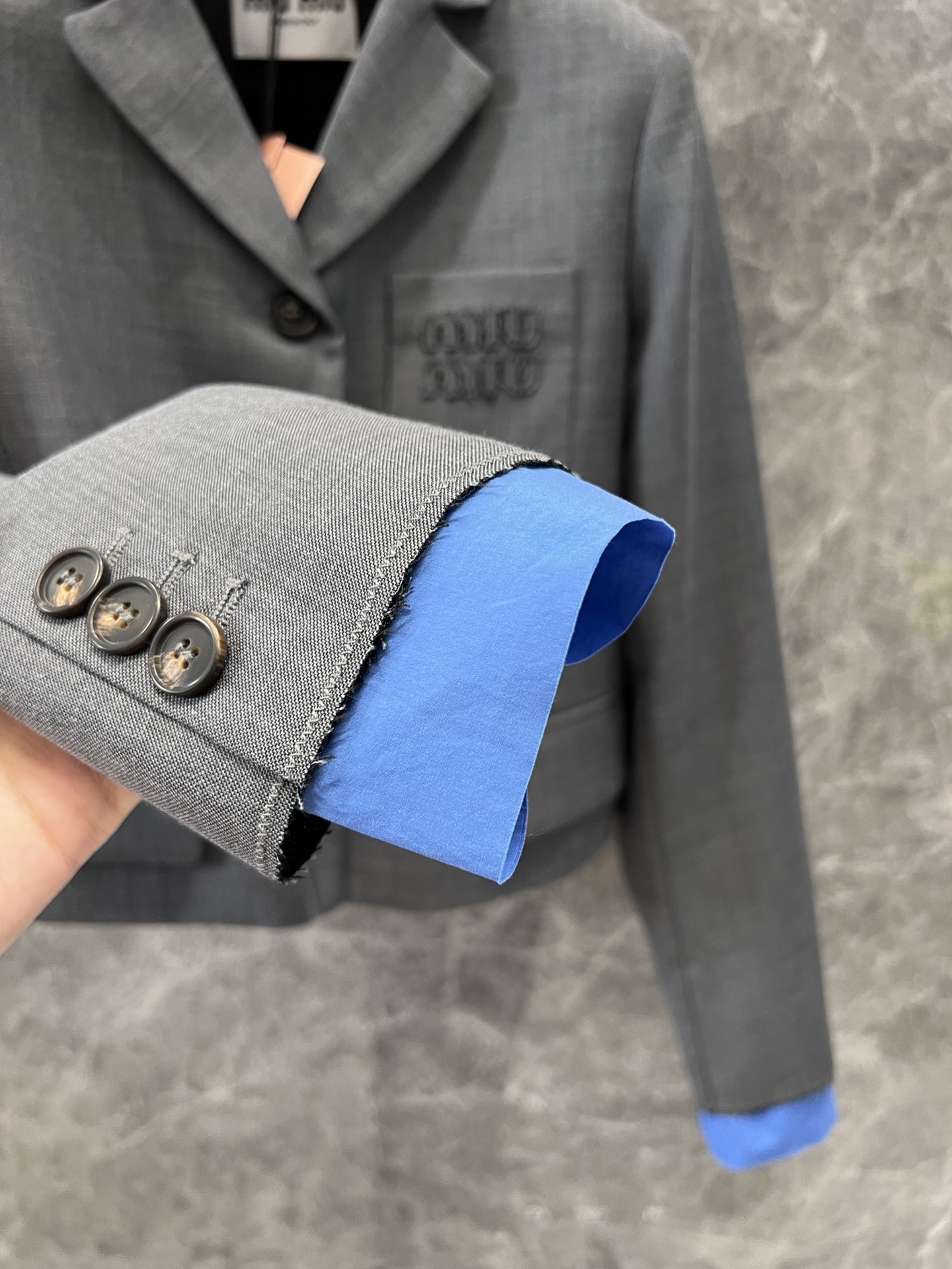 MIU blazer with blue trim