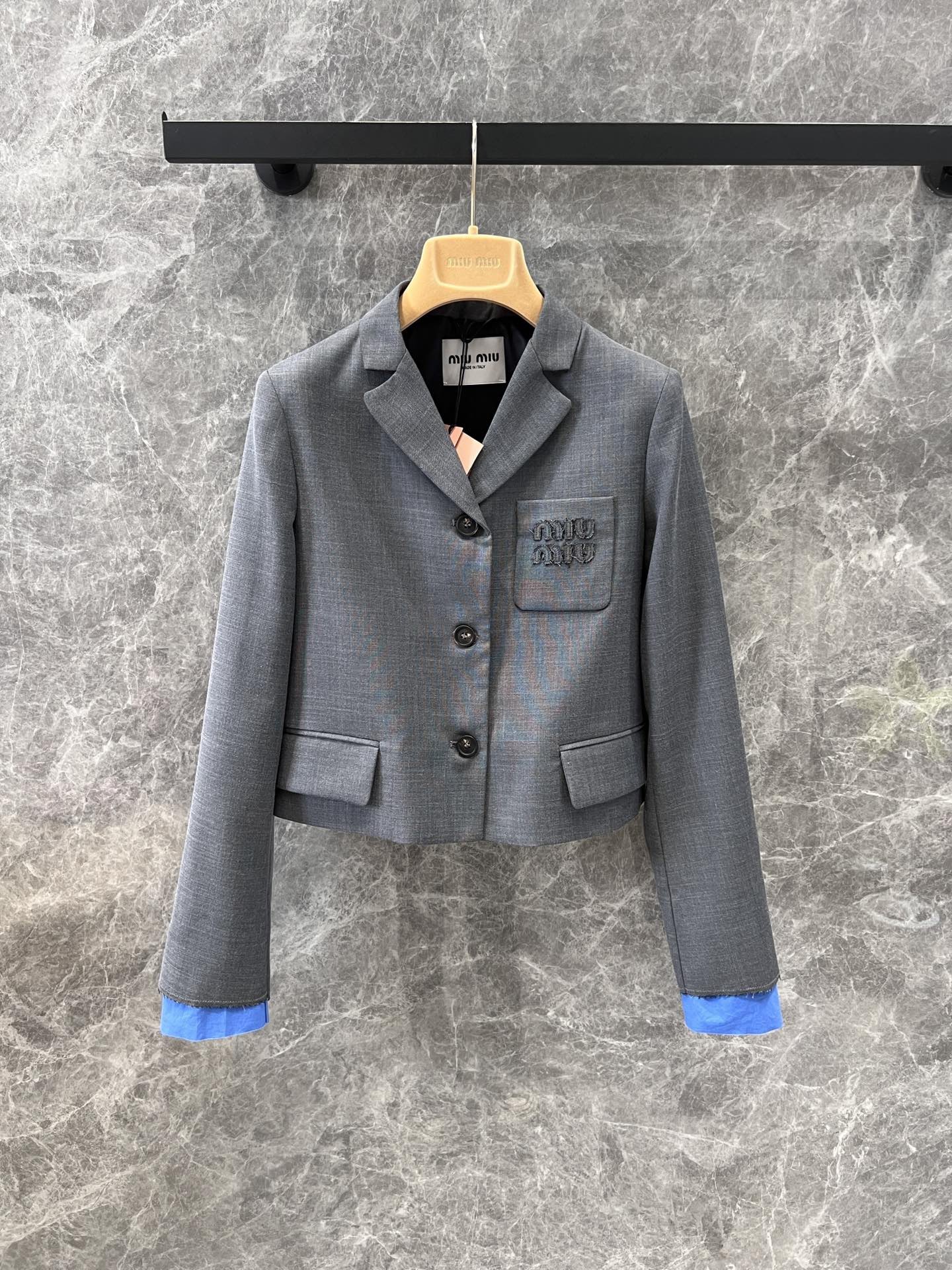MIU blazer with blue trim