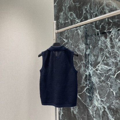 DOR Jacquard Knit Sleeveless Vest