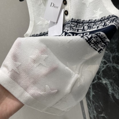 DOR Jacquard Knit Sleeveless Vest