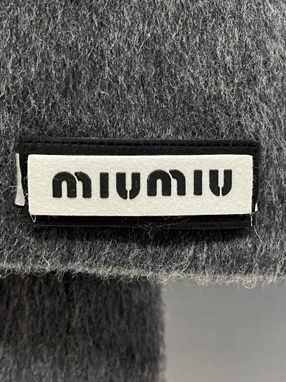 Miu three-dimensional logo tweed coat jacket