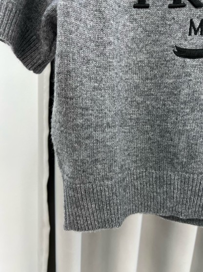 Prad Cashmere Letter Knit Short Sleeve