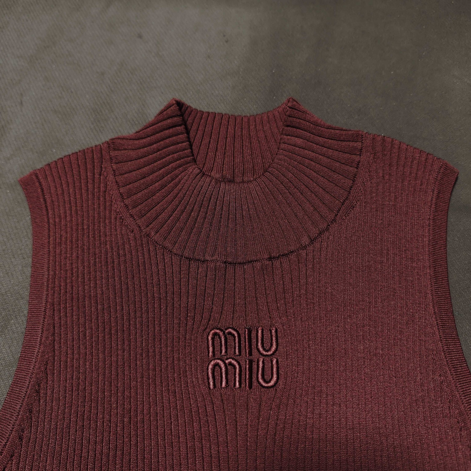 MIU Curry Knit Vest