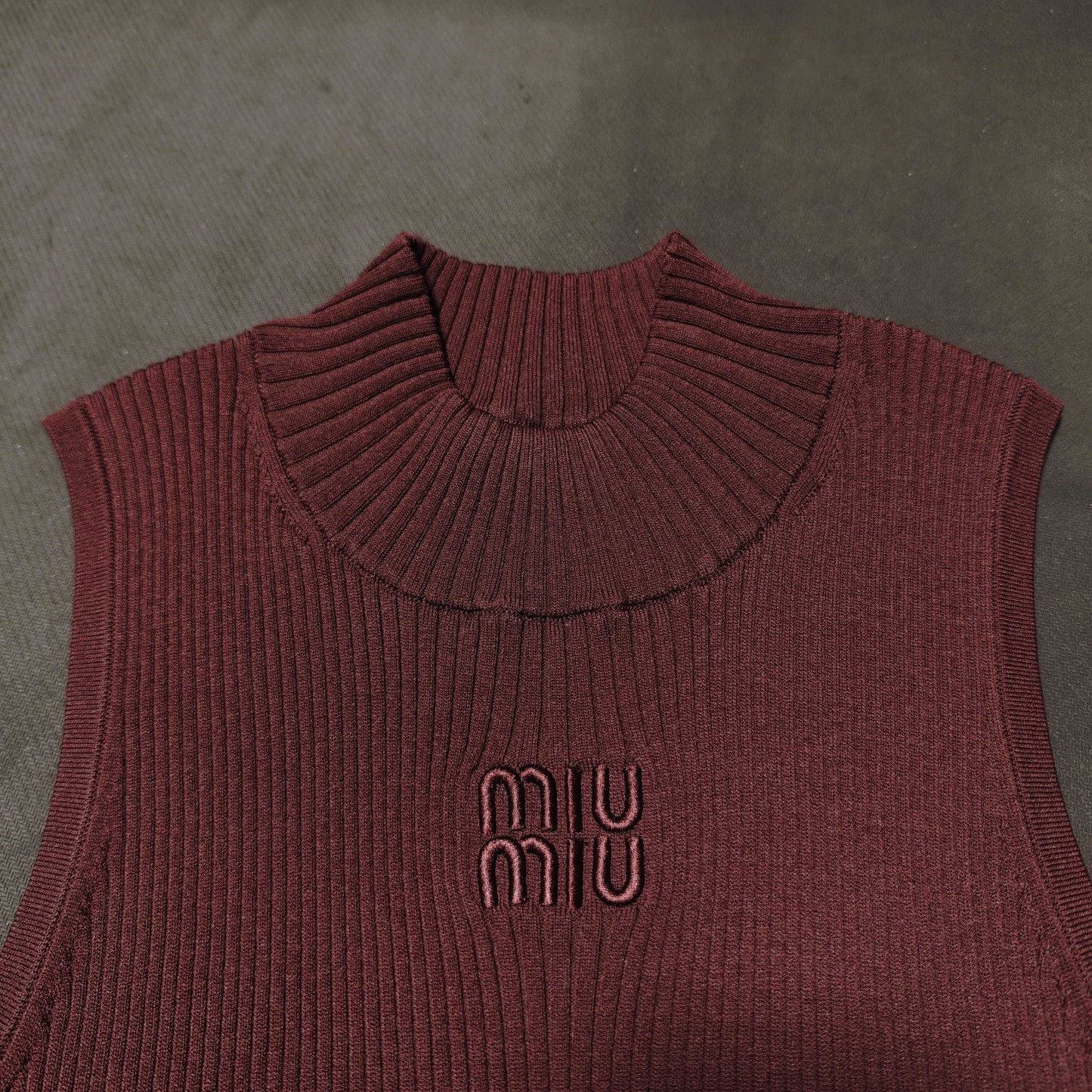 MIU Curry Knit Vest