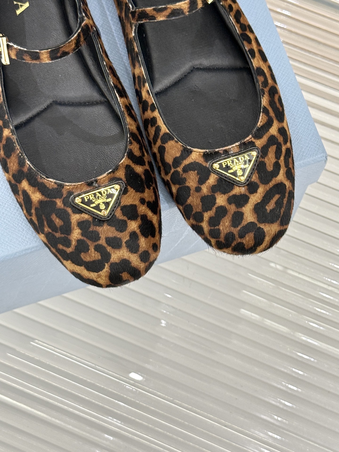 Prad Leopard Studded Shoes