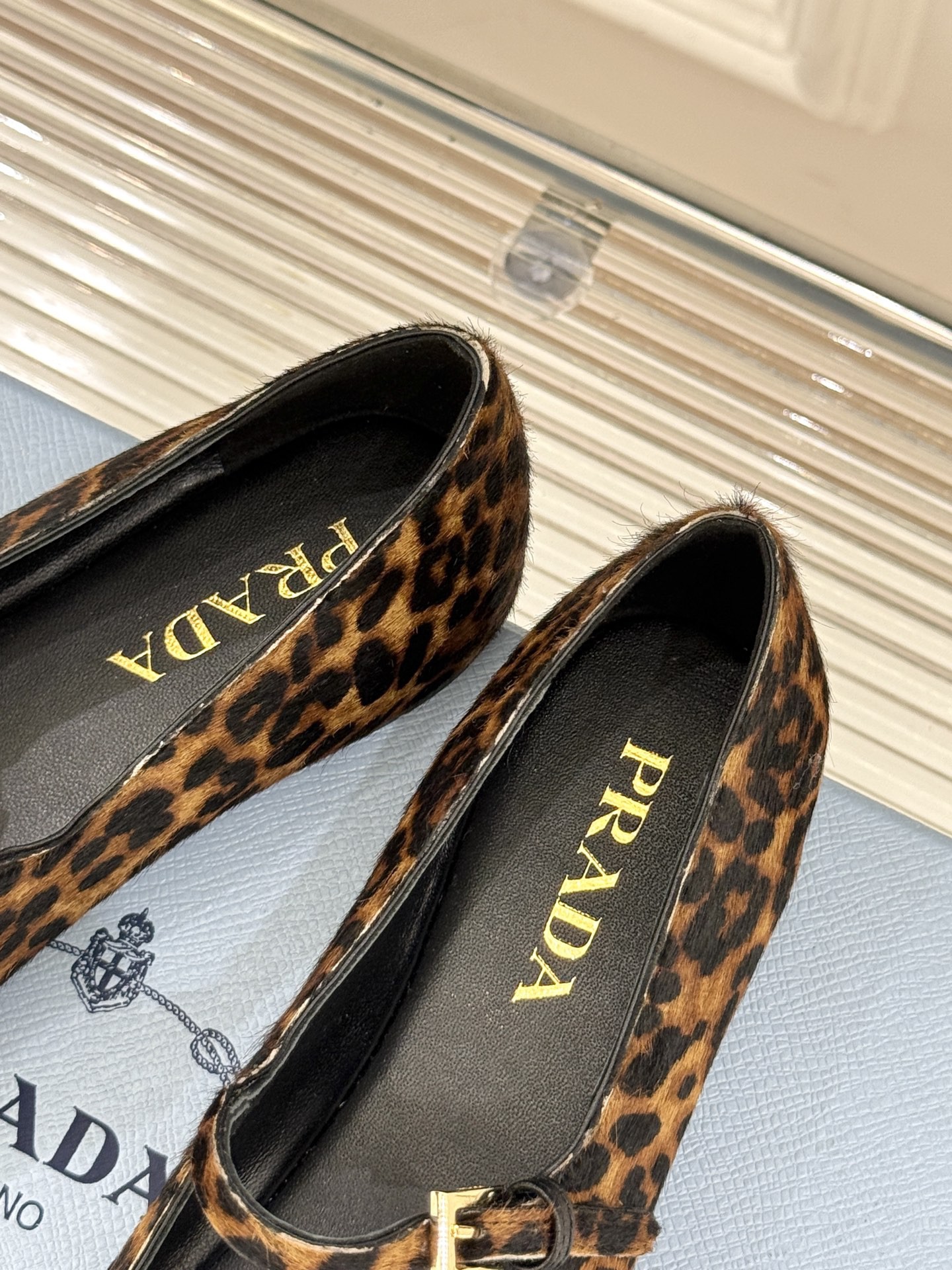 Prad Leopard Studded Shoes