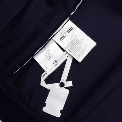 Miu Nylon Fleece Stand-Up Jacket Coat