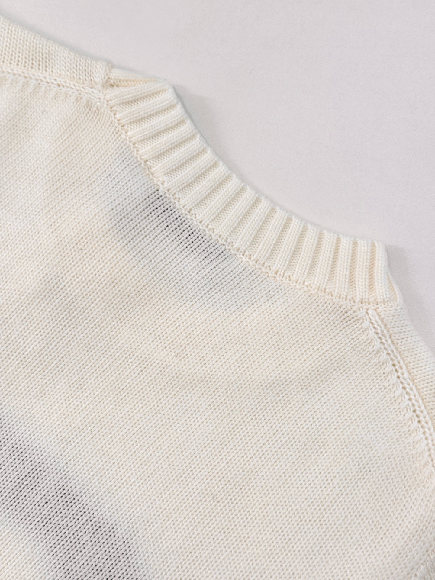 CD New Embroidered Butterfly Clash Color Knit Short Sleeve