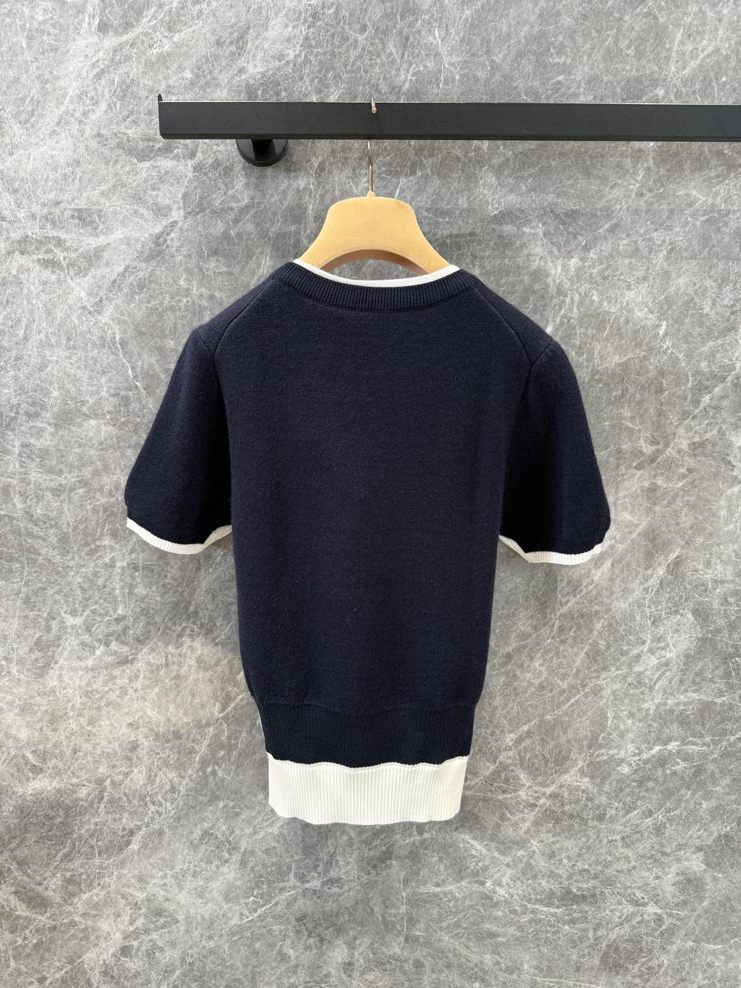 Miu False Two Piece Knitted Cashmere Short Sleeve
