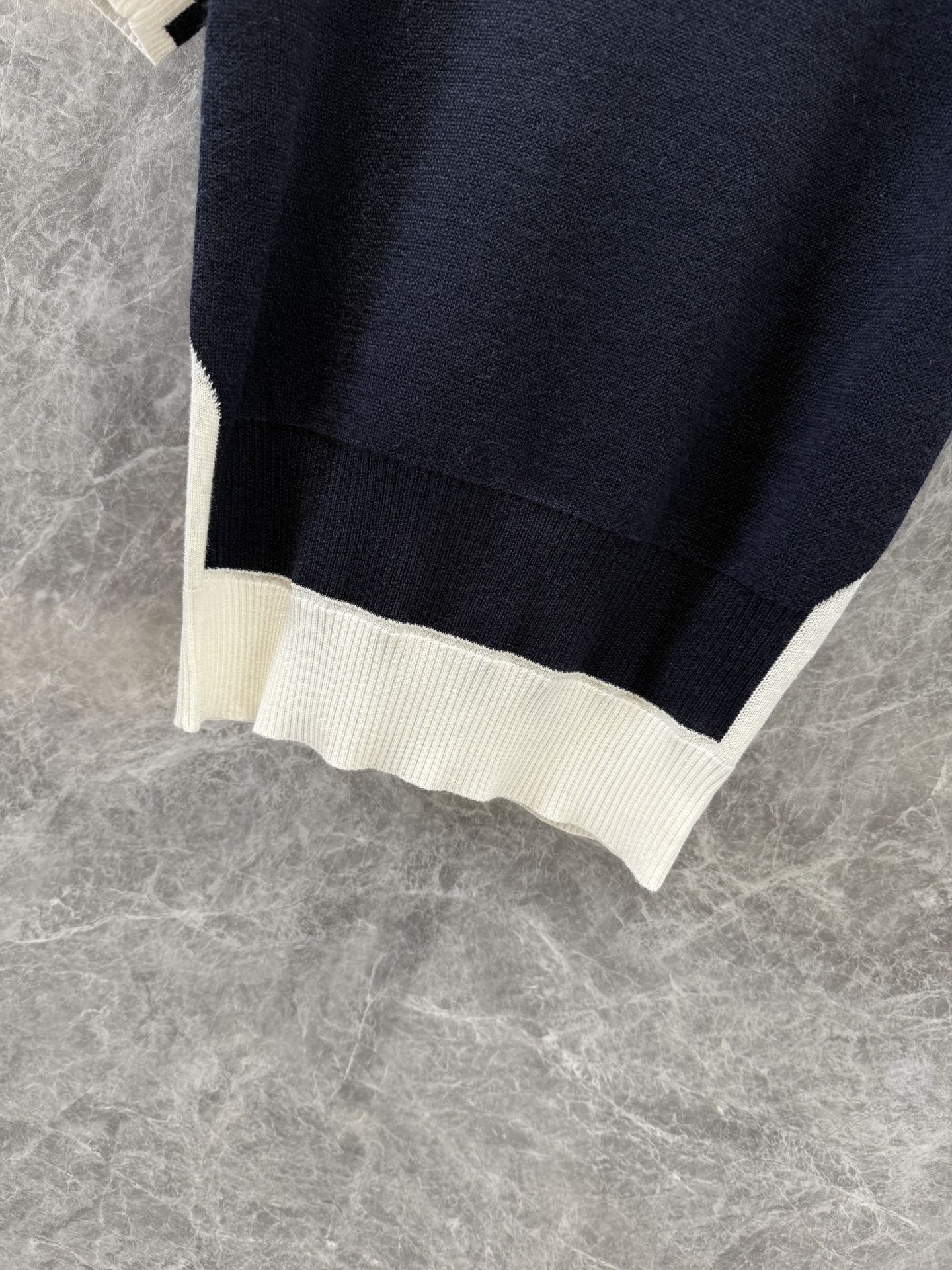 Miu False Two Piece Knitted Cashmere Short Sleeve