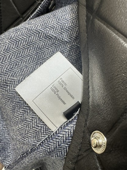 CHNEL Big Stock Black Leather Jacket