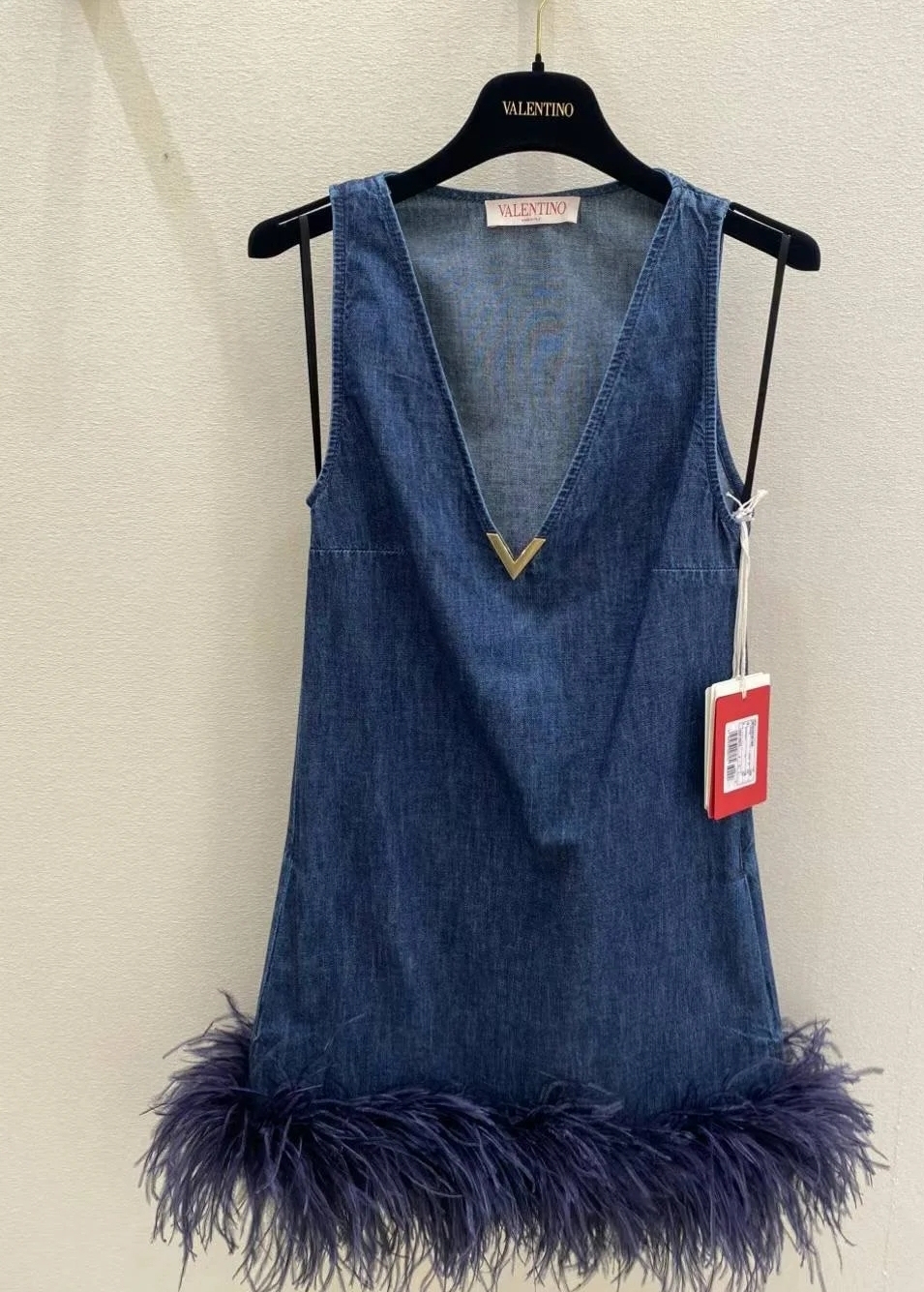 V-neck lace halter dress