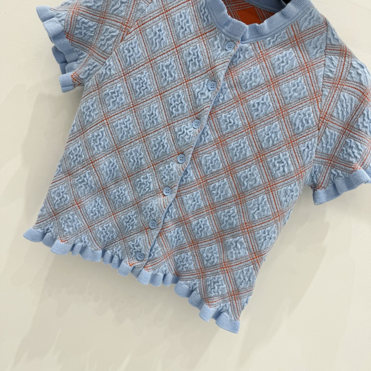 P Lattice Trimmed Knit Top