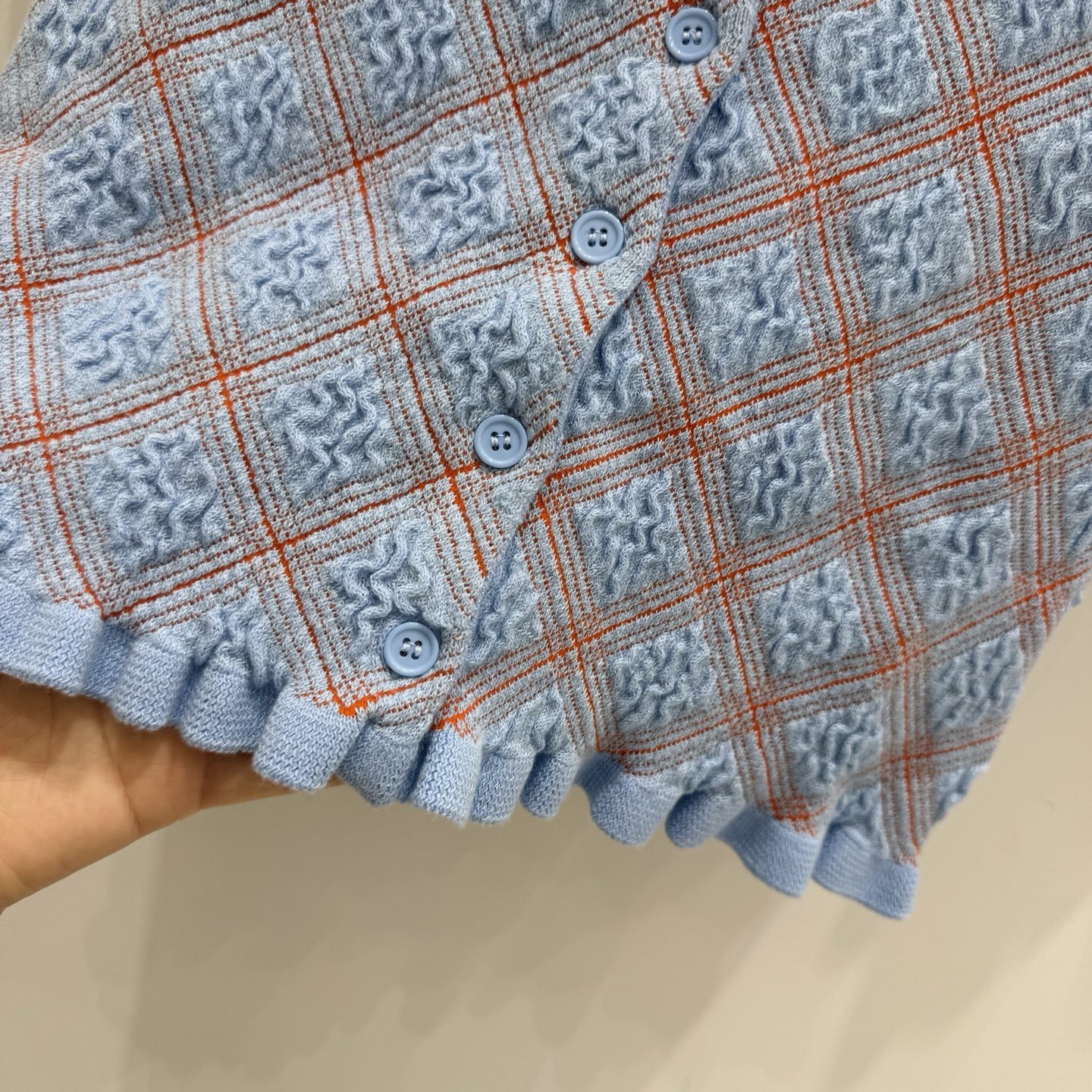 P Lattice Trimmed Knit Top