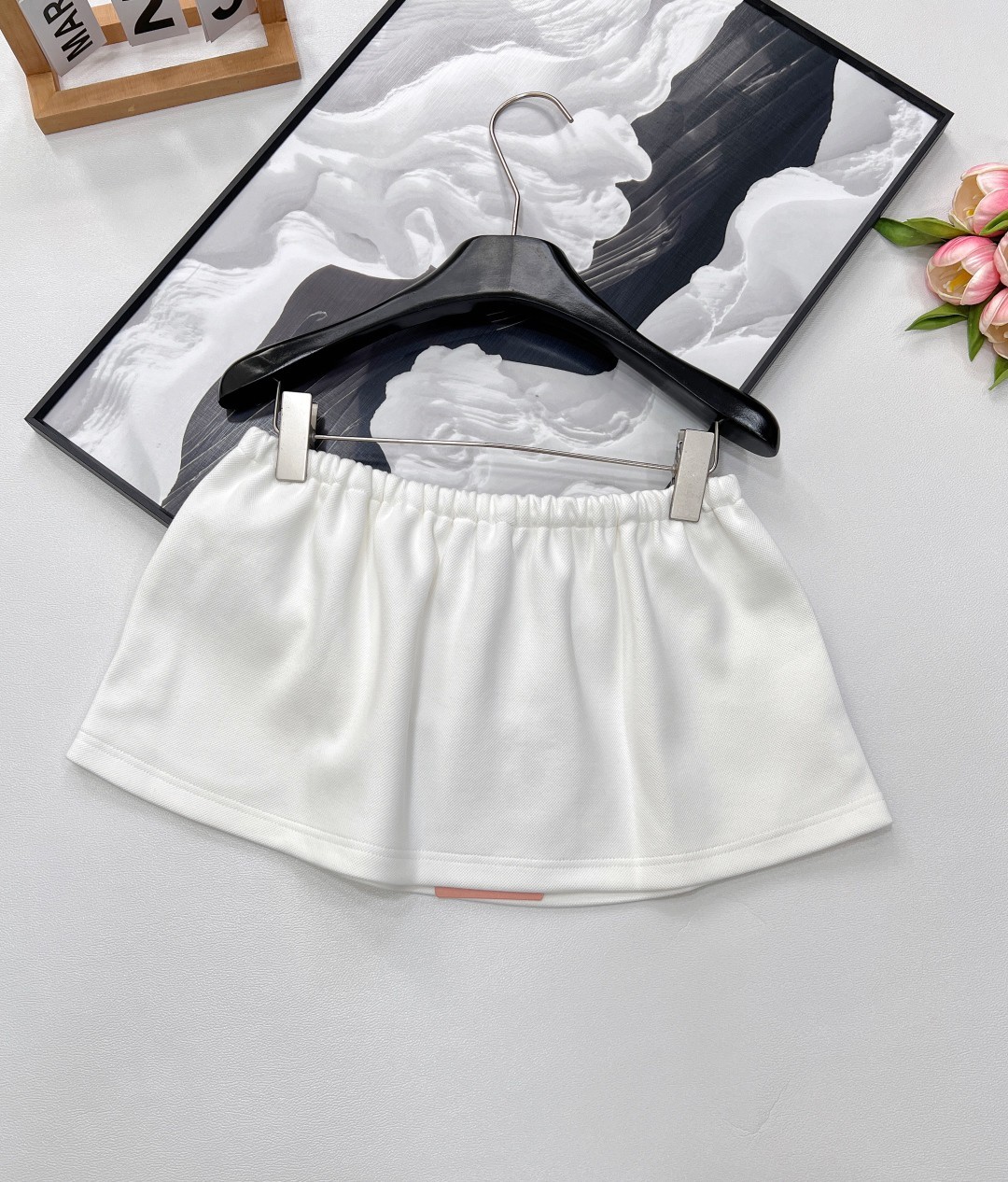 Miu White New Half Skirt