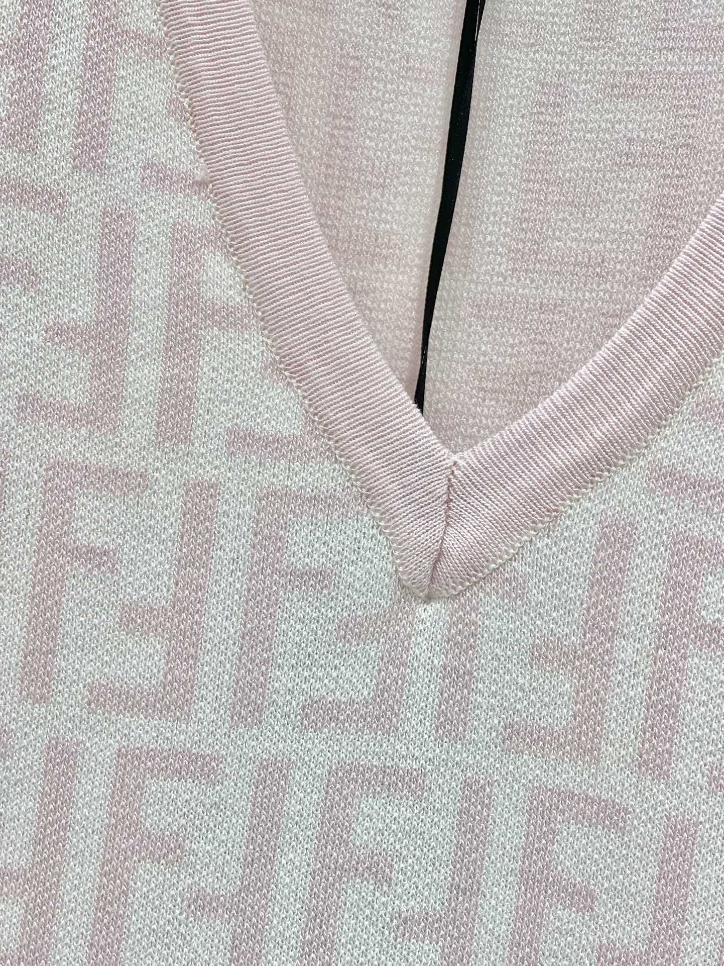 FEND25SS Monogrammed Jacquard V-Neck Dress