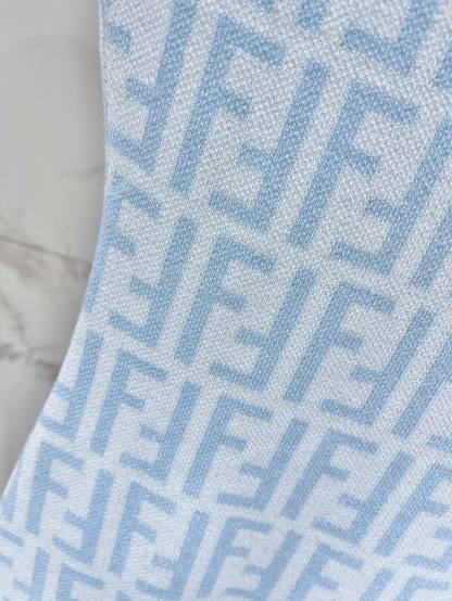 FEND25SS Monogrammed Jacquard V-Neck Dress