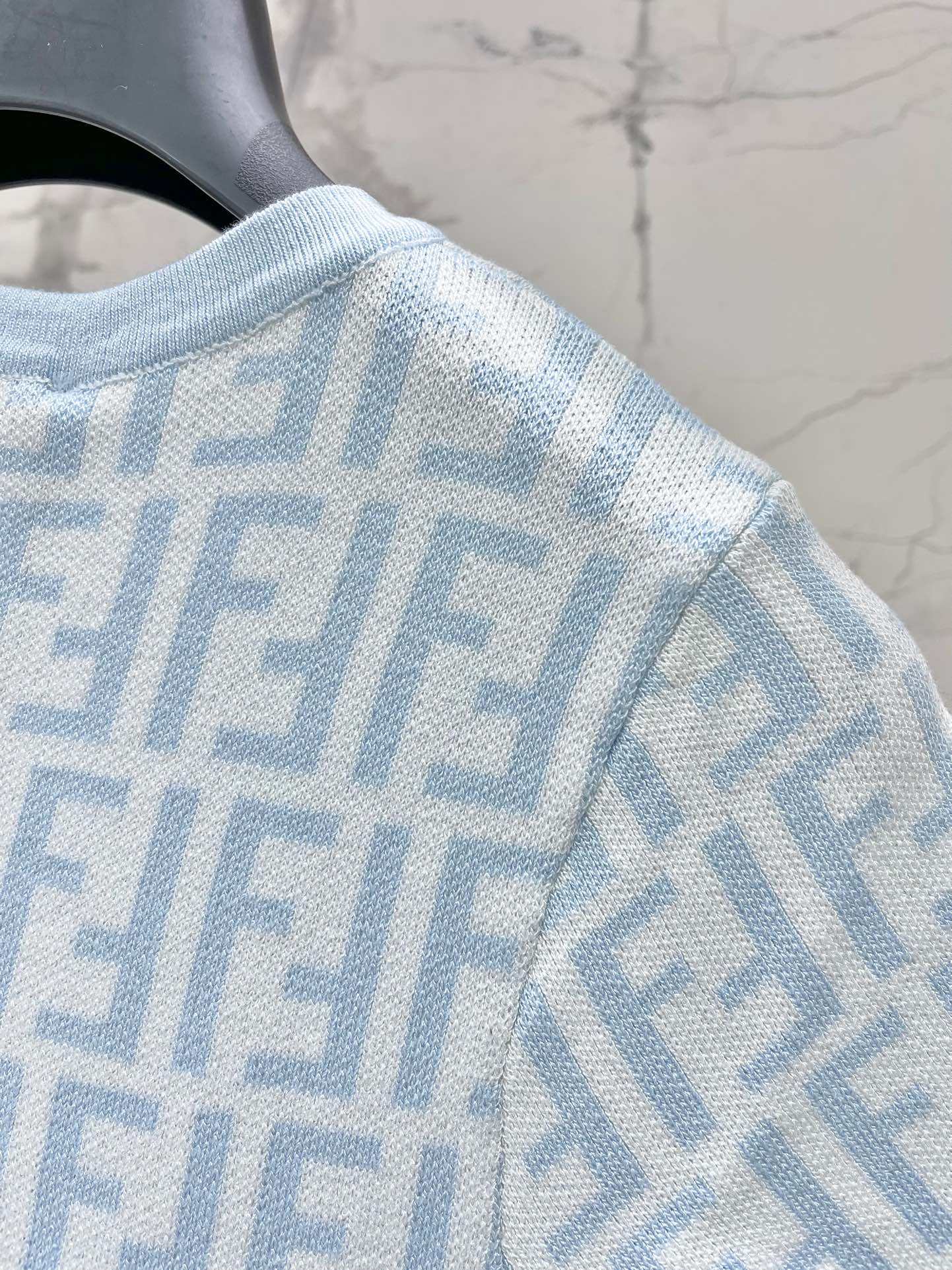 FEND25SS Monogrammed Jacquard V-Neck Dress