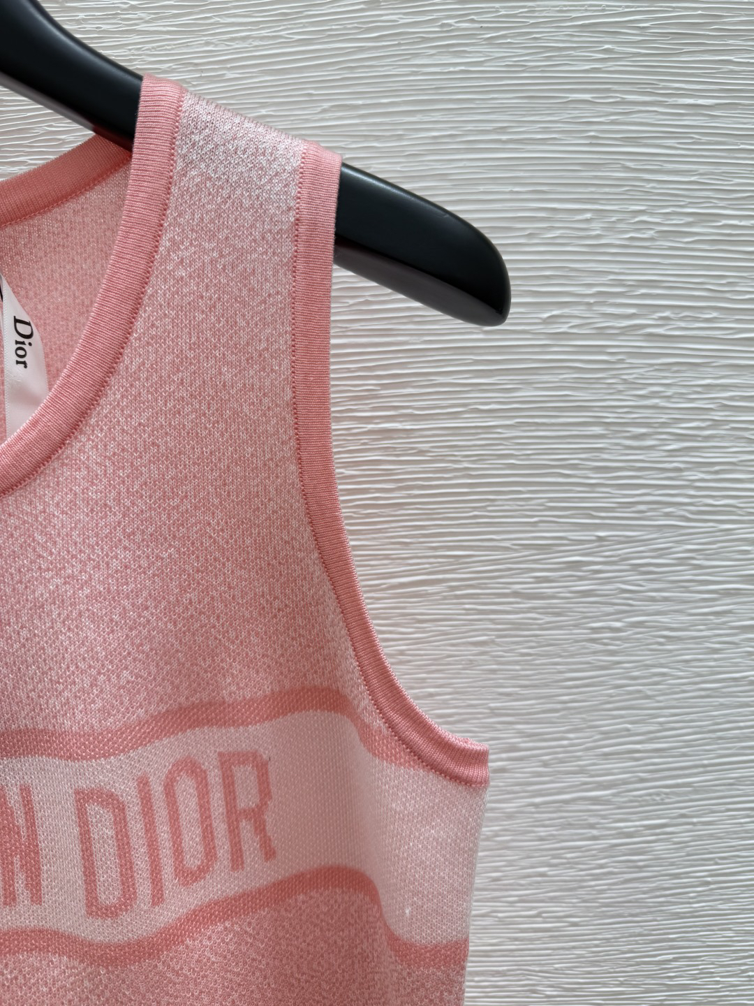 DIO25SS Crew Neck Colour Block Letter Knit Vest