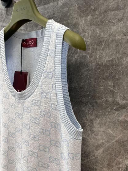 GUCC25SS Sleeveless Knit Vest Dress