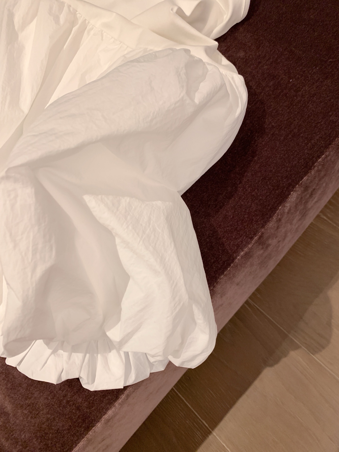 DIO25SS Embroidered Hem Patchwork Puffy Dress