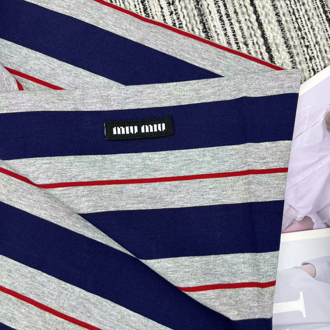 Miu Striped Sheath Top