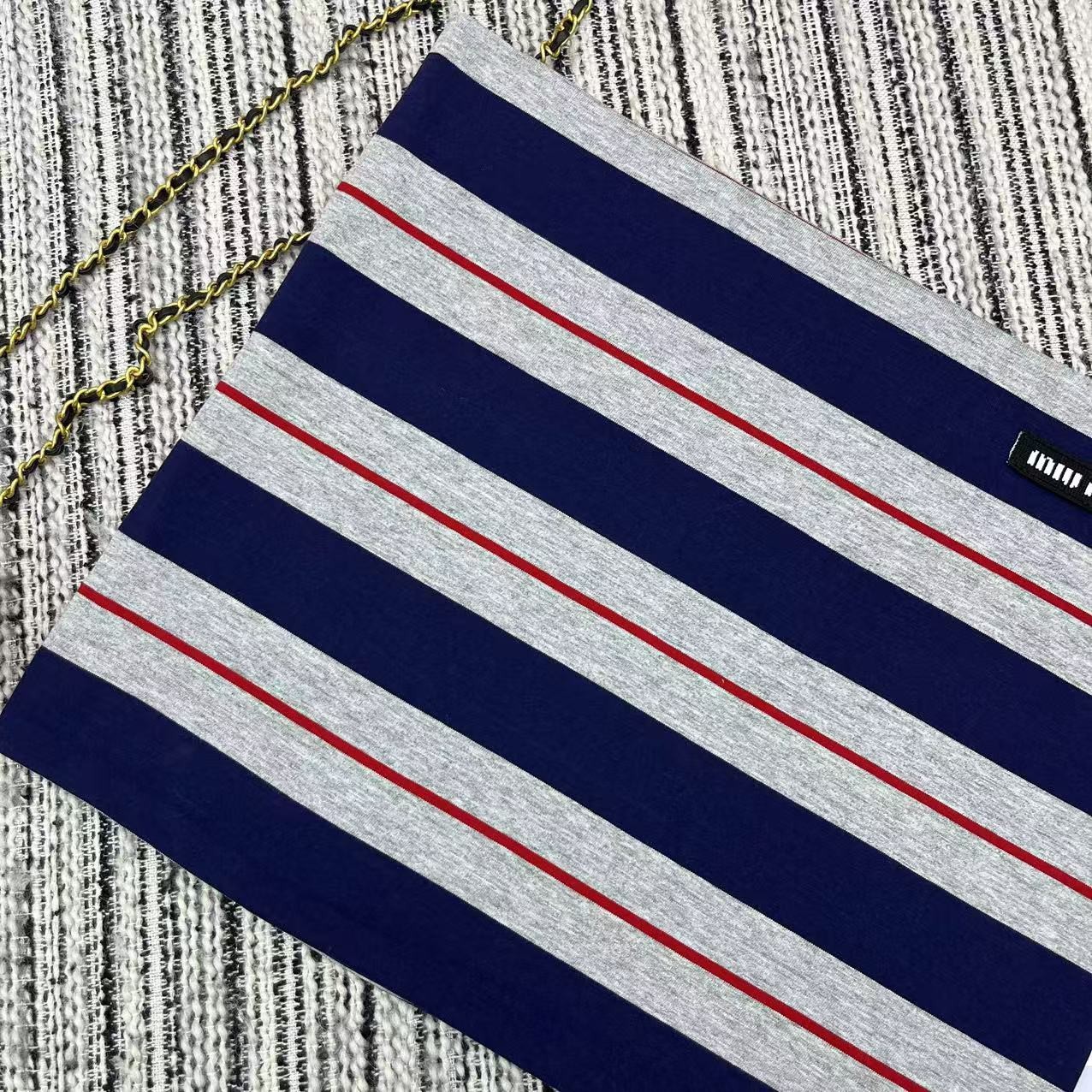 Miu Striped Sheath Top