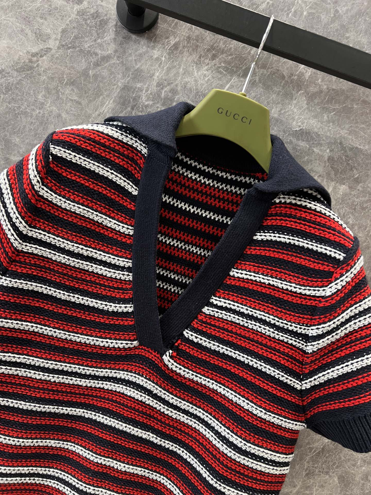 Gucc25SS vintage black, white and red colourway knit dress