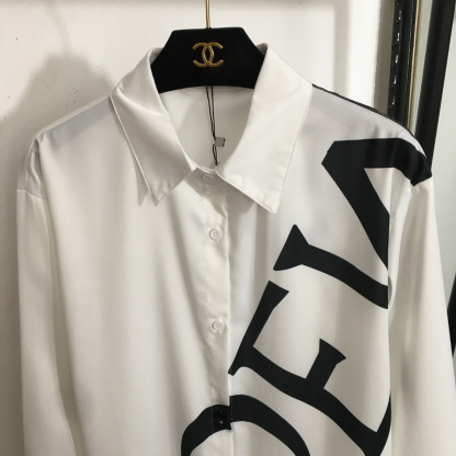 LOE25SSlogo Letter Print Long Sleeve Shirt