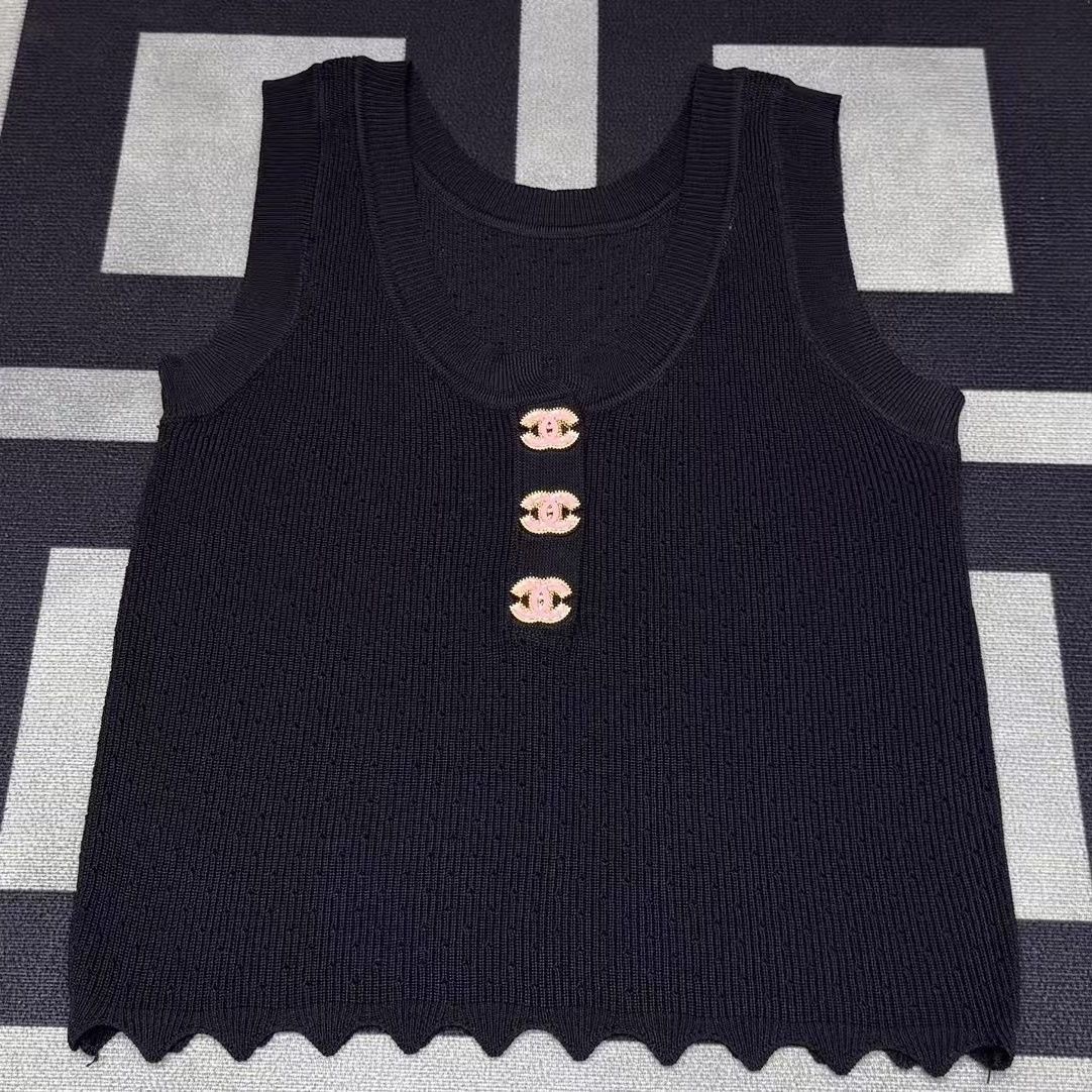 CHNEL buttoned knit vest