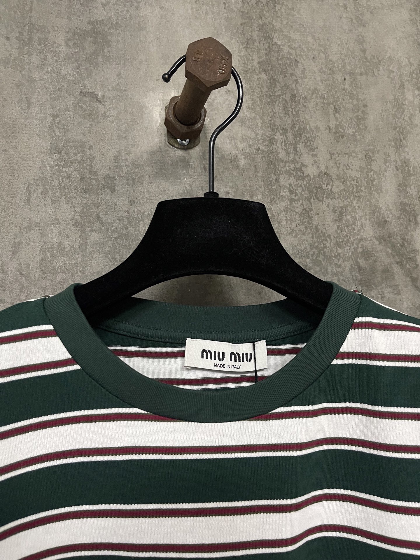 MIU25SS Striped Long Sleeve Top