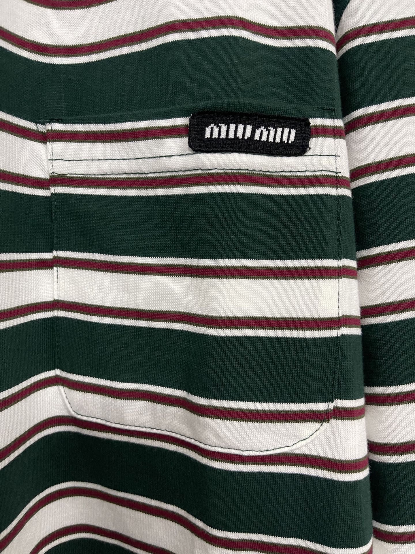 MIU25SS Striped Long Sleeve Top