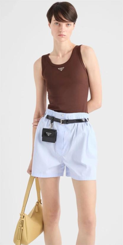 PRAD25SS Classic Threaded Peplum Triangle Label Vest