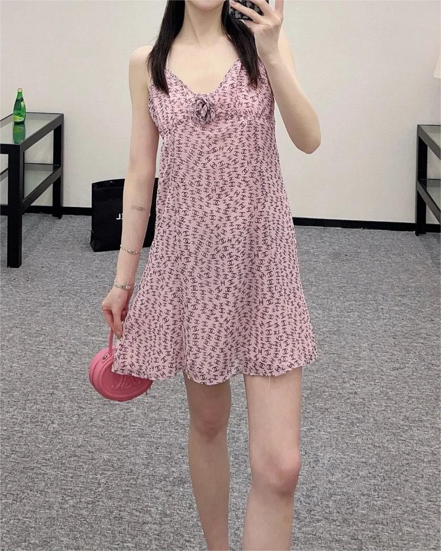 CHANE25SS Bowknot Halter Dress