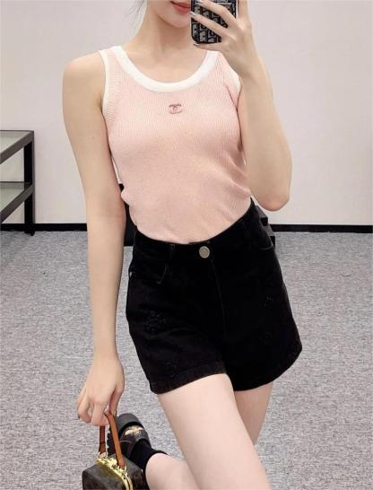 CHANE25SS Sequin Knit Vest